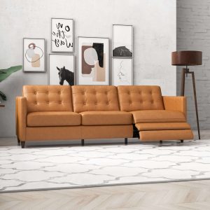 Christopher Tan Leather Electric Inclining Sofa