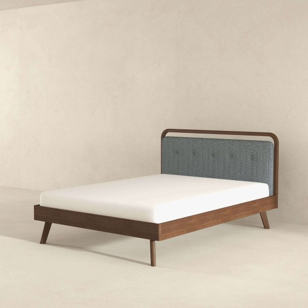 Clyda Mid Century Modern Modern Solid Wood Platform Bed