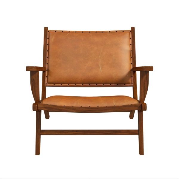 Daniel Mid-Century Modern Leather Arm Chair