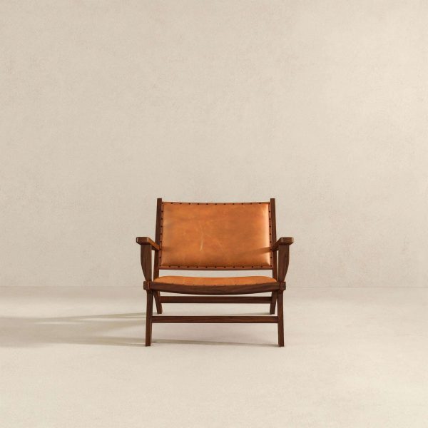 Daniel Mid-Century Modern Leather Arm Chair