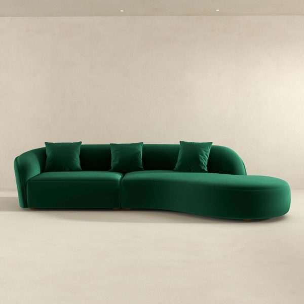 Elijah Japandi Style Curvy Sectional Sofa