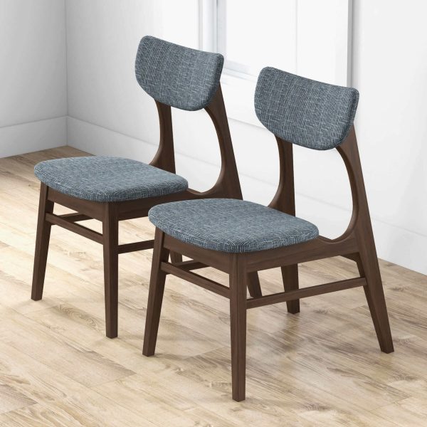 Eula Mid-Century Modern Dark Grey Dining Chair (Set of 2)