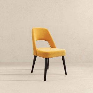 Juliana Mid Century Modern Yellow Fabric Dining Chair (Set of 2)