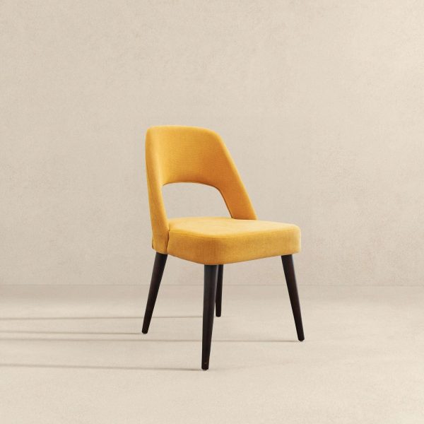 Juliana Mid Century Modern Yellow Fabric Dining Chair (Set of 2)