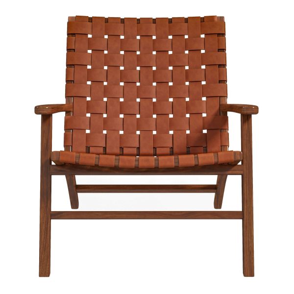 Kangley Mid-Century Modern Leather Arm Chair