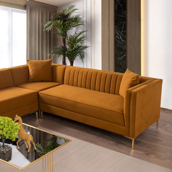 Kenda Corner Sectional Mid-Century Modern Sofa