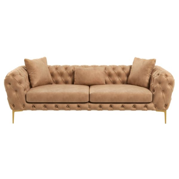 Malia Mid-Century Modern Chesterfield Sofa