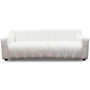 Marcus Mid-Century Modern Luxury Tight Back Cream Boucle Couch