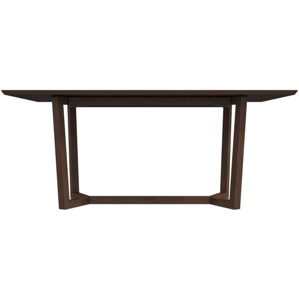 Marina Mid-Century Modern Solid Wood Dining Table in Brown