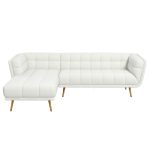 Addison Left Sectional Cream Boucle Sofa