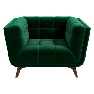 Addison Lounge Chair (Dark Green Velvet)