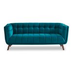 Addison Small Teal Velvet Sofa