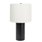 Aura Black Table Lamp with On/Off Switch Black Block Base