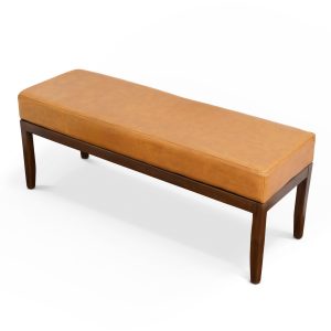 Austin Bench (Antique Tan Leather - w/o Lines)