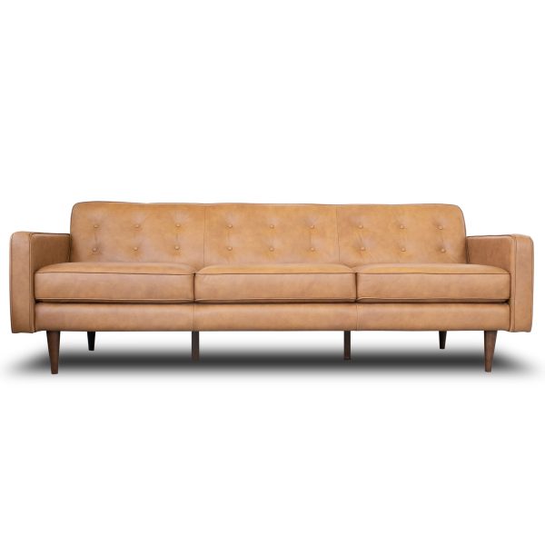 Braxton Tan Leather Sofa