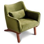 Brayden Olive Green Velvet Lounge Chair