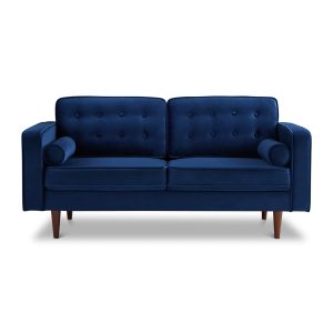 Casey Blue Velvet Loveseat