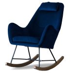 Chelsea Blue Velvet Rocking Chair