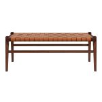 Cody Tan Leather Bench