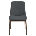 Crystal Dark Grey Fabric Dining Chair (Set Of 2)