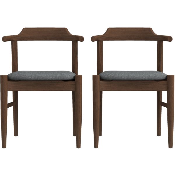 Daisy Gray Fabric Dining Chair (Set Of 2)