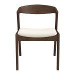 Dakota  Solid Wood Cream Velvet Dining Chair (Set Of 2)