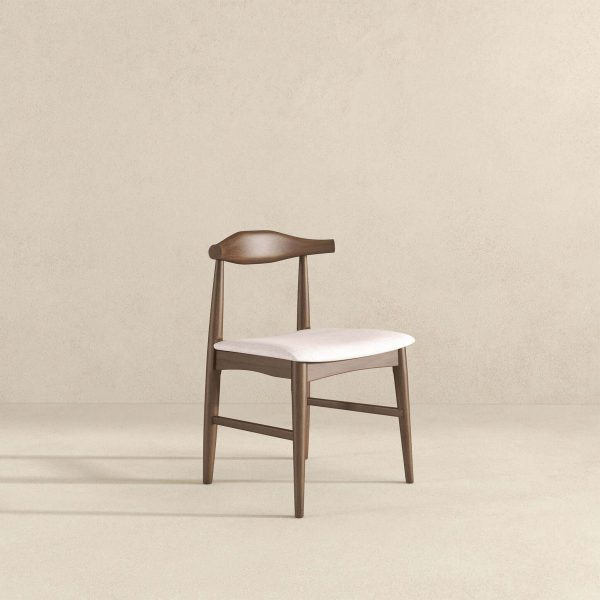 Damian  Solid Wood Beige Dining Chair