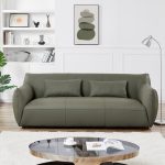 Hughes Olive Green Leather Sofa