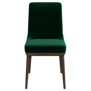 Kate  Green Velvet Solid Wood Dining Chair (Set Of 2)