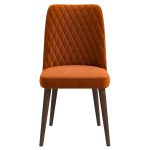 Katie  Burnt Orange Velvet Dining Chair (Set Of 2)