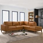 London  Leather Sectional Sofa Right Facing