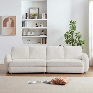 Paton  114.5'' Boucle Fabric Sofa