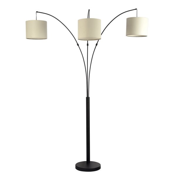 Royal 3-Arm Metal Arc Floor Lamp