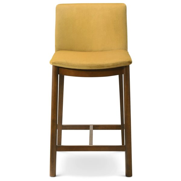 Shannon Counter Chair In Dark Yellow Velvet