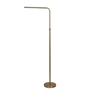 Verve Brassed Gold Floor Lamp with On/Off Switch Adjustable Led Round Base